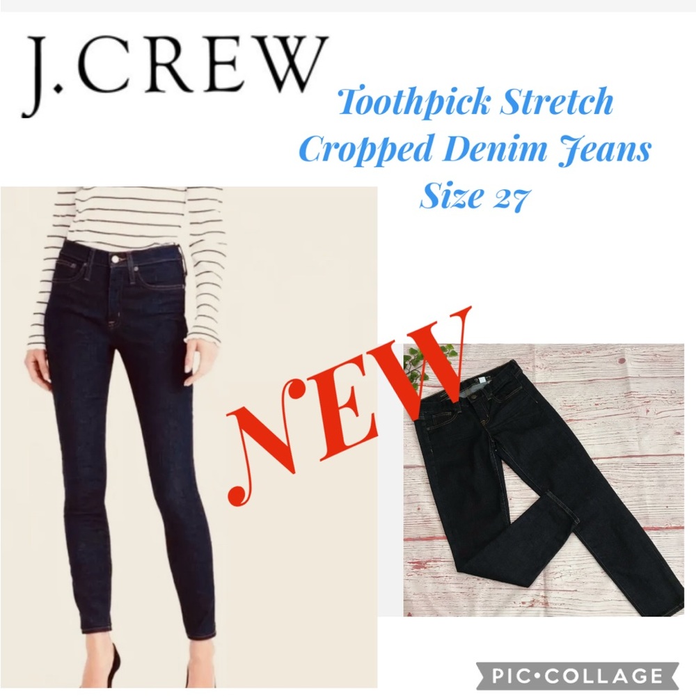 J. CREW NEW Toothpick Ankle Denim Jeans Size 27 Stretch Jean